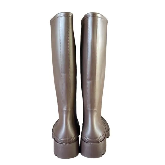 Jeffrey Campbell Rainpour Waterproof Rain Boots Brown Women’s Size 9