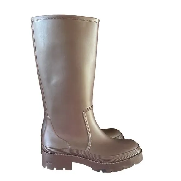 Jeffrey Campbell Rainpour Waterproof Rain Boots Brown Women’s Size 9