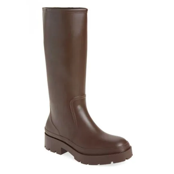 Jeffrey Campbell Rainpour Waterproof Rain Boots Brown Women’s Size 9