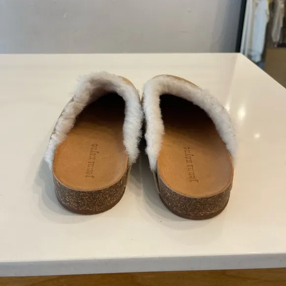 Jenni Kayne Moc Clog Suede Shearling lined shoes size 39