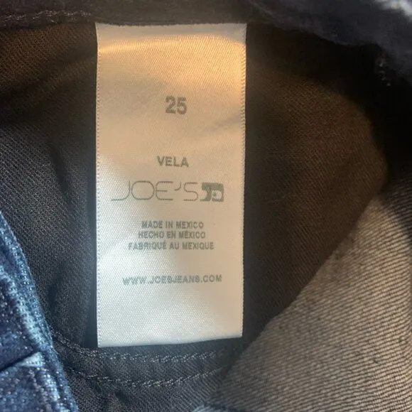 Joes Jeans Vela Size 25 Dark Wash Ladies Hi Rise Inseam 28