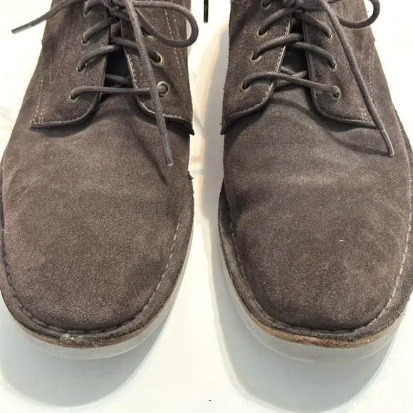 John Varvatos Shoes Mens Size 8 M Sid Eva Brown Suede Derby Comfort Commuter