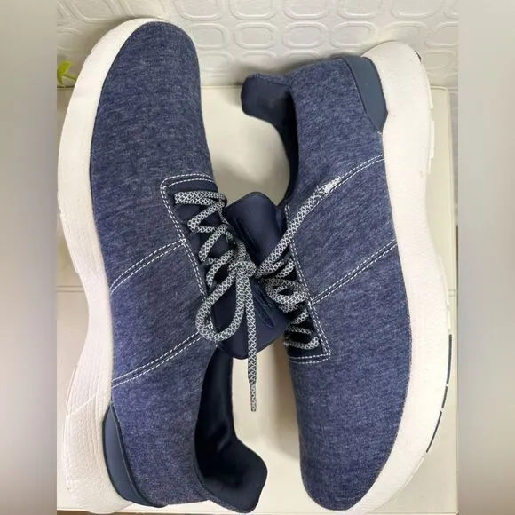 Johnnie O Sneakformance Shoes Men's 12M Blue White Comfort Athletic Surf Sneaker
