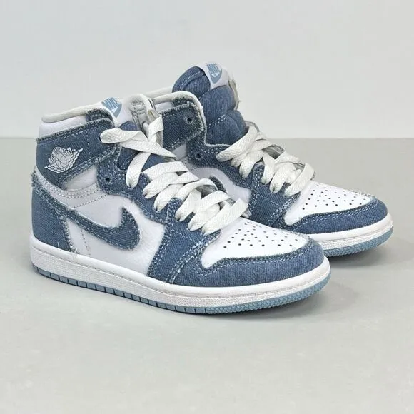 Jordan 1 High Denim Pre School Size 11.5c CU0449-104 Air Jordan High Retro Kid