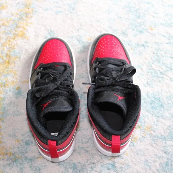 Jordan 1 Mid SS Black/Gym Red/White Little Kids 3Y