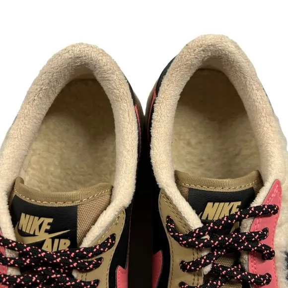 Jordan 1 Retro Low Fleece “Parachute Beige”  Women 6.5 Sneakers Fuzzy Tan Pink