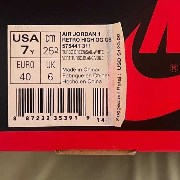 Jordan 1’s Grade school Turbos