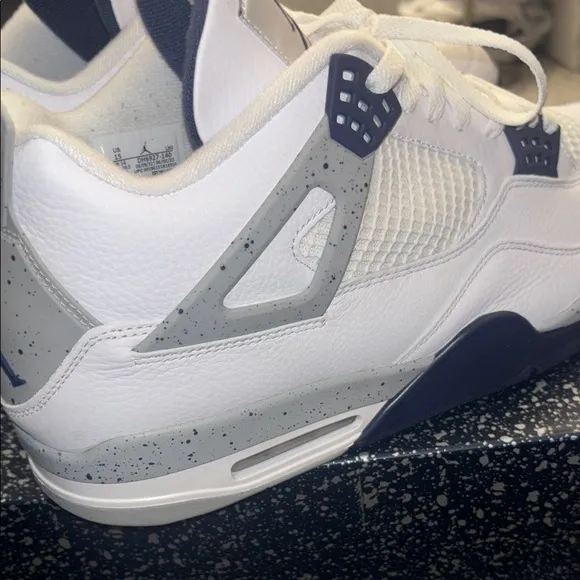 Jordan 4 Retro Cement Navy Sneakers sz 15