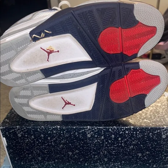 Jordan 4 Retro Cement Navy Sneakers sz 15