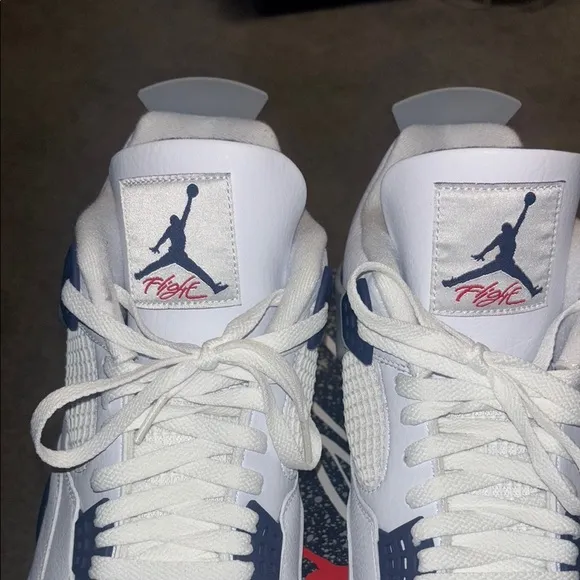 Jordan 4 Retro Cement Navy Sneakers sz 15