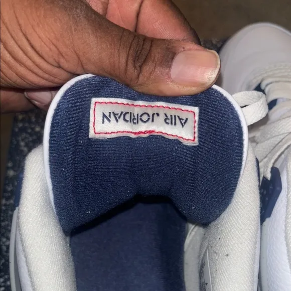 Jordan 4 Retro Cement Navy Sneakers sz 15