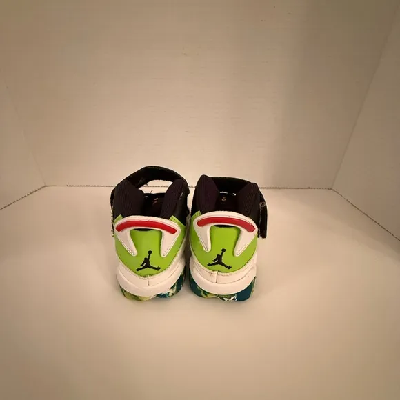 Jordan 6 Rings Toddler Sneakers Black White Neon Green Multicolor Sole