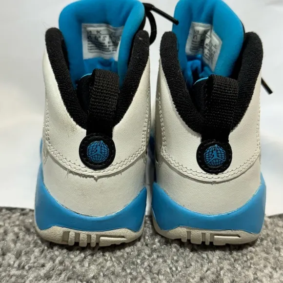Jordan 9 Retro Toddler Shoes Summit White-Black-Dark Powder Blue Size 9C
