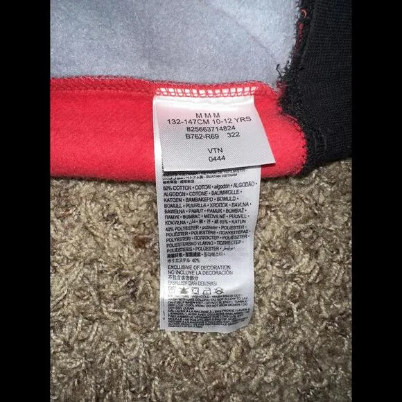 Jordan Big Kids (Boy’s) Vert Tape Fleece Pullover Red Hoodie