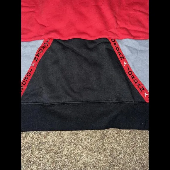 Jordan Big Kids (Boy’s) Vert Tape Fleece Pullover Red Hoodie