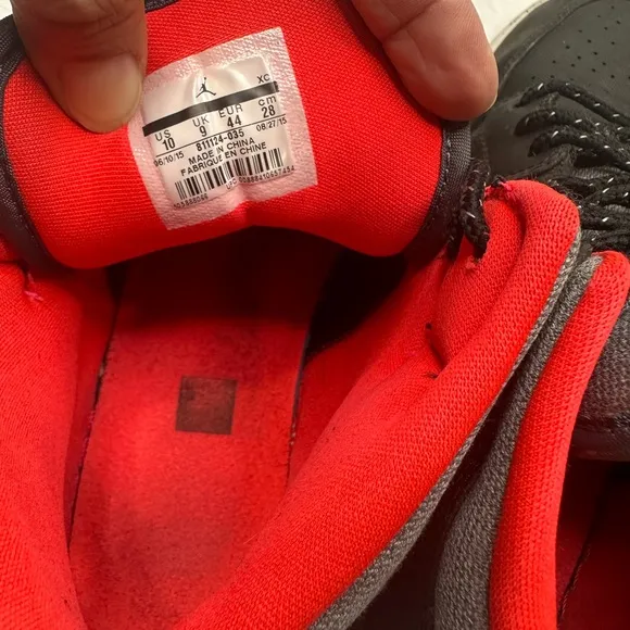 Jordan Black and Red High-Top Sneakers with Signature Jumpman