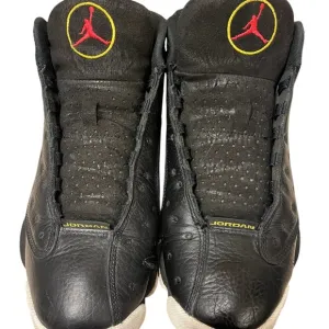 Jordan Black High-Top Sneakers with Textured Leather