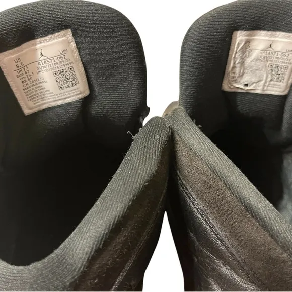 Jordan Black High-Top Sneakers with Textured Leather