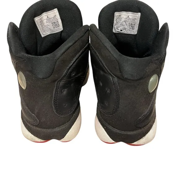 Jordan Black High-Top Sneakers with Textured Leather