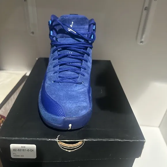 Jordan Blue Sneakers Premium Suede High-Top