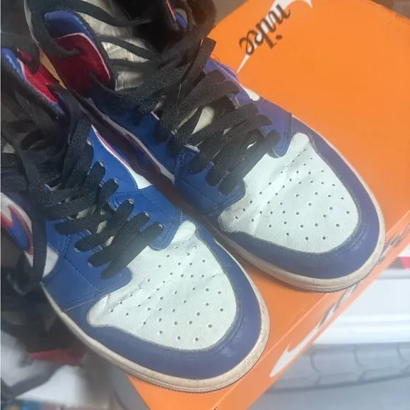 Jordan Kids Sneakers - Red, Blue, and White