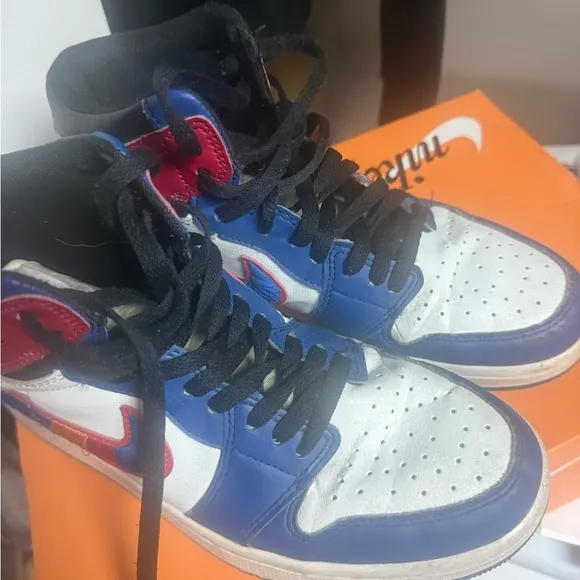Jordan Kids Sneakers - Red, Blue, and White