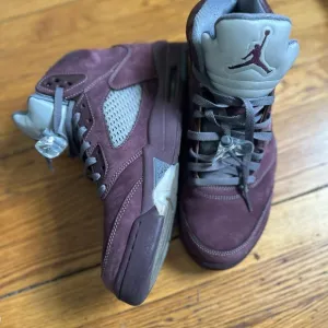 Jordan Purple and Gray High-Top Sneakers