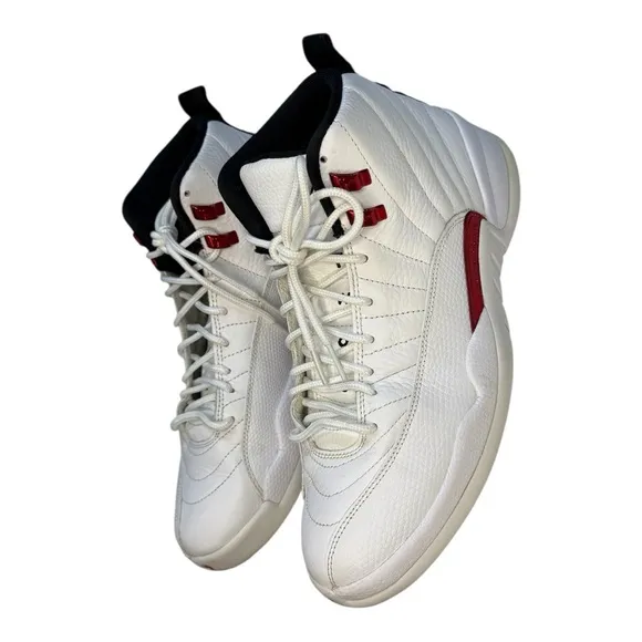 Jordan White and Red High-Top Sneakers EUC