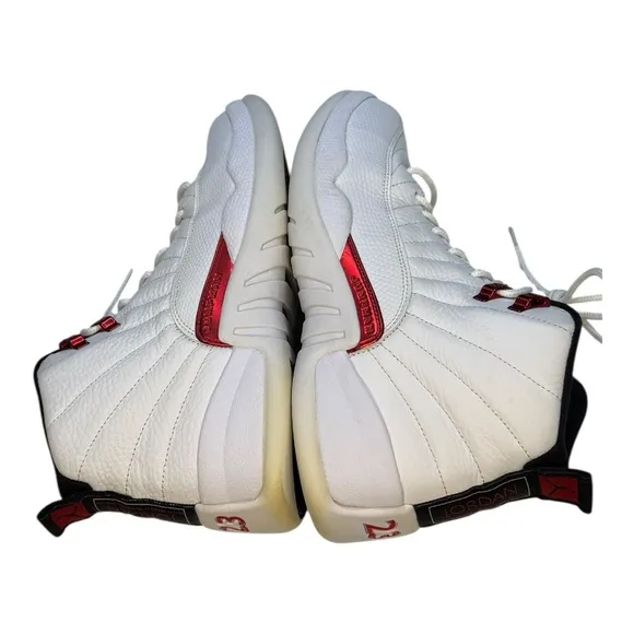 Jordan White and Red High-Top Sneakers EUC