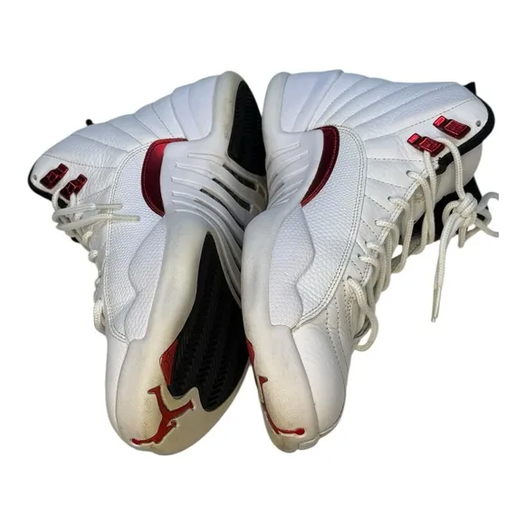 Jordan White and Red High-Top Sneakers EUC