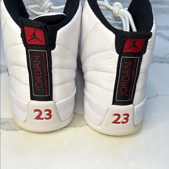 Jordan White and Red High-Top Sneakers EUC