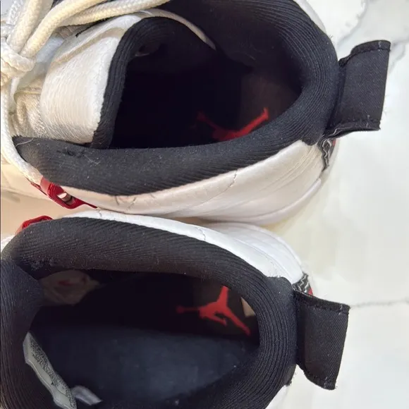 Jordan White and Red High-Top Sneakers EUC