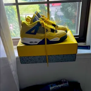 Jordan Yellow and Blue Sneakers with Chunky Design