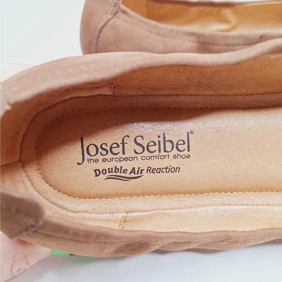 Josef Seibel Pippa 43 Ballet Flats EU 42 US 11 Suede Leather Studded Chestnut