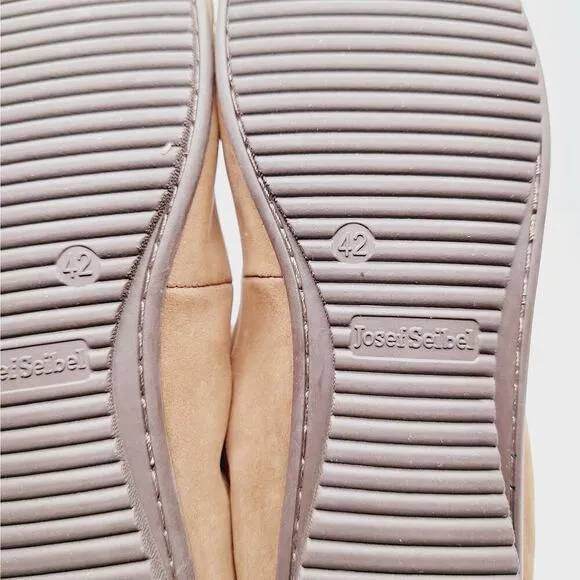 Josef Seibel Pippa 43 Ballet Flats EU 42 US 11 Suede Leather Studded Chestnut