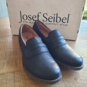 Josef Seibel Shoes Women's Sienna 96 Leather Loafers Black EU 37 Comfort 6-6.5