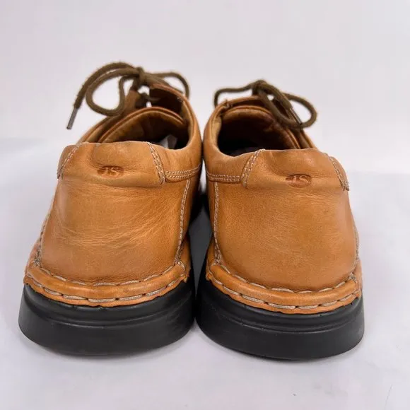 Josef Seibel Tan Leather Comfort Walking Casual Oxford Shoes Mens Size 42 8.5 9
