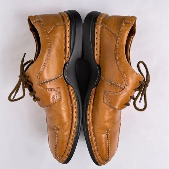 Josef Seibel Tan Leather Comfort Walking Casual Oxford Shoes Mens Size 42 8.5 9