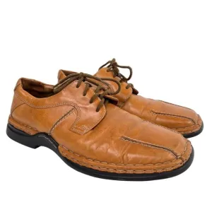 Josef Seibel Tan Leather Comfort Walking Casual Oxford Shoes Mens Size 42 8.5 9