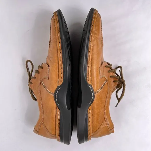 Josef Seibel Tan Leather Comfort Walking Casual Oxford Shoes Mens Size 42 8.5 9