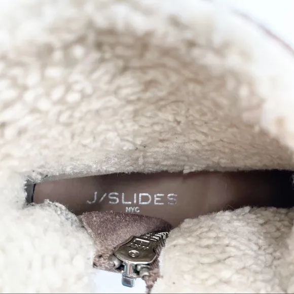 J/Slides Brown Shearling Waterproof Boots