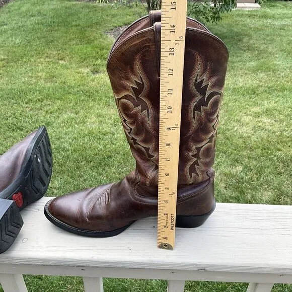 Justin 2551 Men's Stampede Western / Cowboy Boots with Round Toe Brown Size 10 D