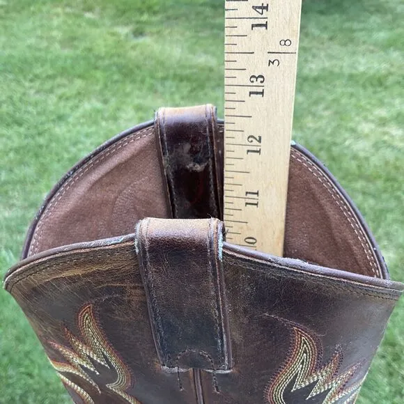 Justin 2551 Men's Stampede Western / Cowboy Boots with Round Toe Brown Size 10 D