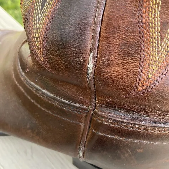 Justin 2551 Men's Stampede Western / Cowboy Boots with Round Toe Brown Size 10 D
