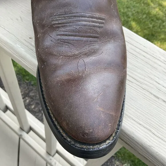 Justin 2551 Men's Stampede Western / Cowboy Boots with Round Toe Brown Size 10 D