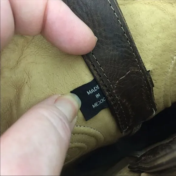 Justin Apache snip toe leather cowboy boots