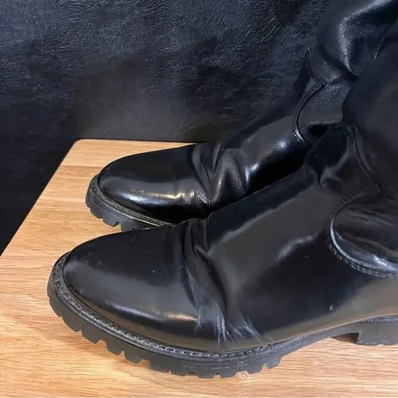 Justin Black Round Toe Boots Size 6 1/2 D