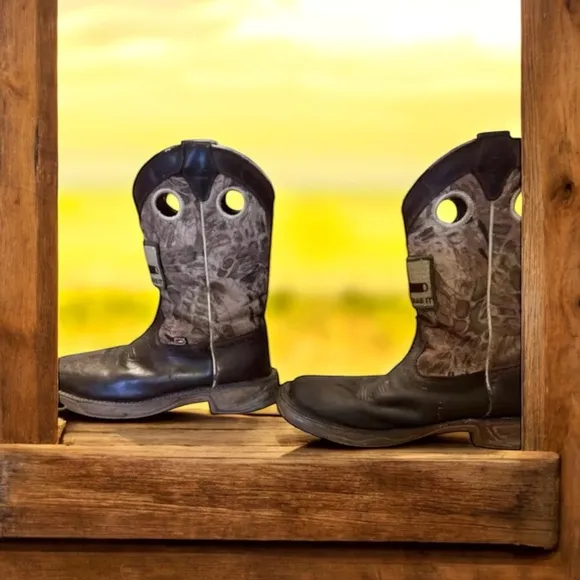 Justin Boots‎ Men's Stampede Rush Steel Toe Boots 8.5 D