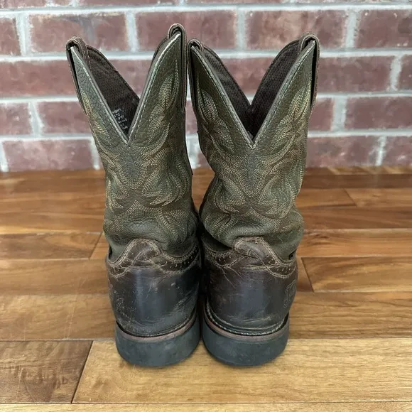 Justin Boots Mens US 11 D Steel Toe Met Guard Western Work Boots Brown S…