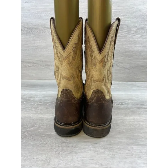 Justin Boots Superintendent SE4660 Men's 10D Brown Leather Cowboy 11&quot; Work Boot